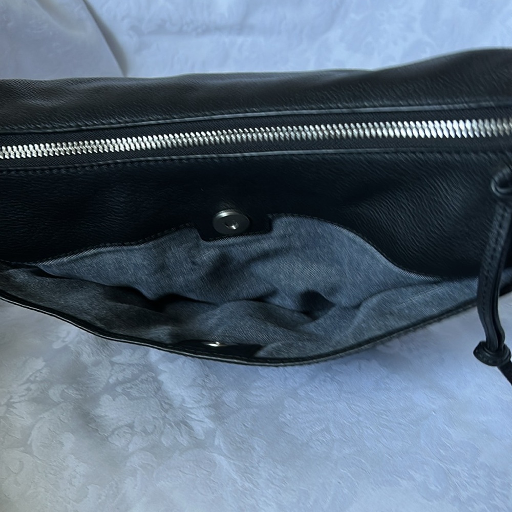 Lucky Brand Black Leather Sling Shoulder Bag - Picture 6 of 11